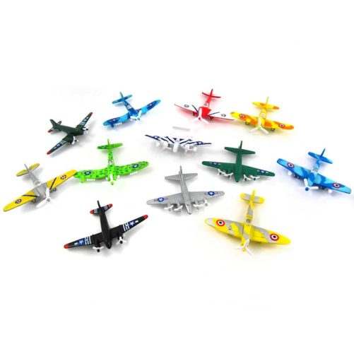 Leksak flygplan metall. Små söta flygplan med hjul. Se mer leksaker på LillaFilur.se