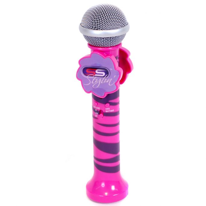 Leksak Mikrofon Rosa Ljud Leksaksmikrofon Batteridriven. Mikrofon leksak med ljud. Drivs med 2 stycken AAA batterier. Köp instrument barn på LillaFilur.se