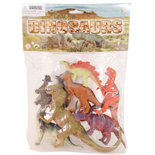 Dinosaurier leksaker i påse 9-pack. Dinosaurier plast olika sorter och storlekar. Beställ dinosaurie leksaker hos LillaFilur.se