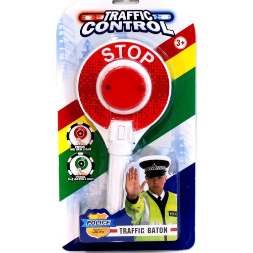 Polisleksaker - Spatel med ljus. Stop skylt med rött och grönt ljus. Vi har poliströja och poliskeps för barn. Beställ på LillaFilur.se