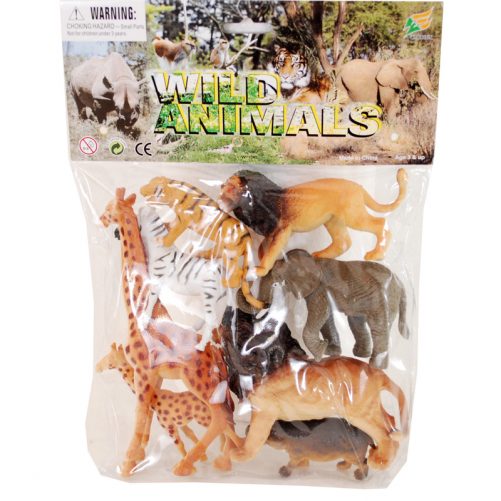 Leksaksdjur i plast. Påse med vilda djur i plast. Större leksaksdjur. 10-pack. Beställ leksaksdjur på LillaFilur.se