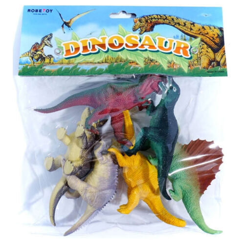 Leksaksdjur plastdinosaurier 6-pack 12-17 cm.