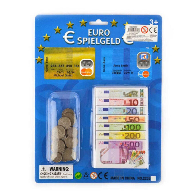 Leksakspengar Eurosedlar och Euromynt