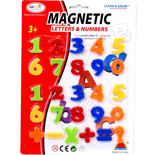 Magnetsiffror, siffror med magnet och tecken. Innehåller 26 delar.