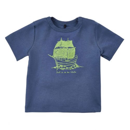Baby tröja med kort ärm. Kortärmad tröja bebis med båt. Köp babykläder på LillaFilur.se