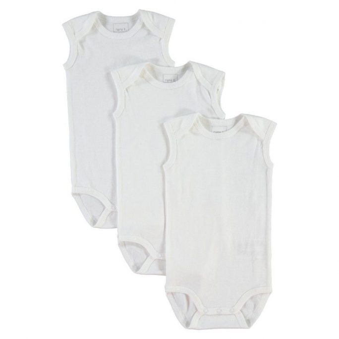 Baby Body utan ärm 3-pack vit body. Köp baby body, barnkläder och babykläder på LillaFilur.se