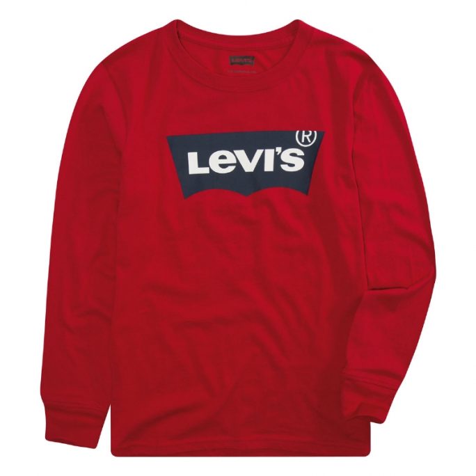 Levi's barnkläder - Röd t-shirt med batwing Levis logotype. Beställ Levis rea barnkläder på LillaFilur.se