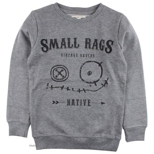 Barnkläder från Small Rags. Snygg grå sweatshirt med tryck. LillaFilur.se