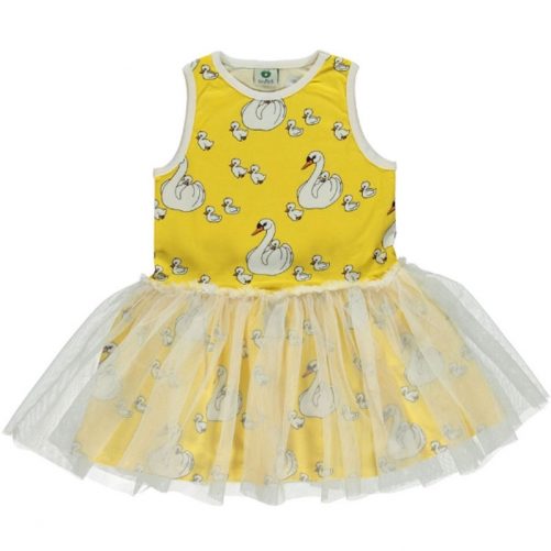 Småfolk klänning barn tyll med svanar. Småfolk rea 50%. Beställ rea barnkläder på LillaFilur.se