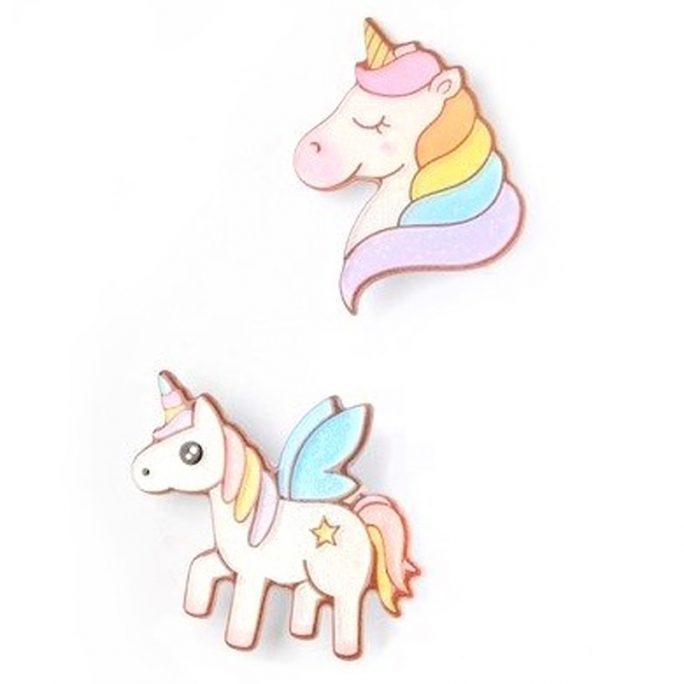 Hårspänne barn med enhörning unicorn. Söta pastellfärgade hårspännen. Beställ på LillaFilur.se