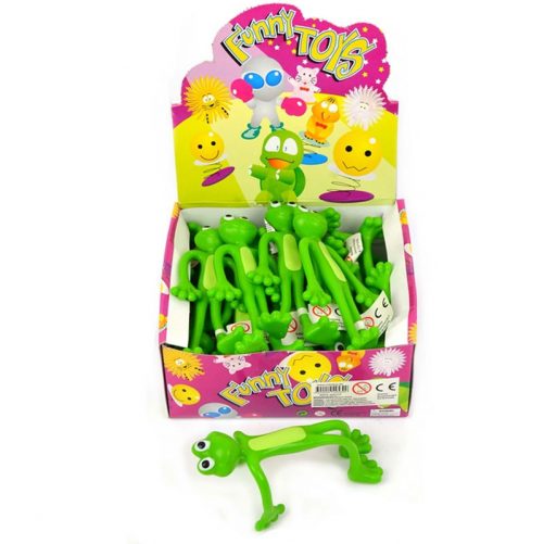 Leksaksdjur groda. Rolig böjbar groda grön som ser ut som retroleksak rosa pantern böjbar som var populär på 70-talet och 80-talet. Beställ leksaker online på LillaFilur.se