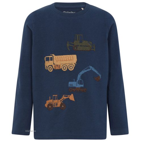 Tröja med tryck traktor, lastbil, grävmaskin och dumper. Köp ekologiska barnkläder på LillaFilur.se