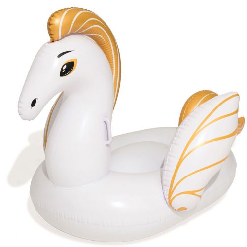 Uppblåsbara badleksaker baddjur Pegasus i vitt och guld. Köp uppblåsbara djur barn på Lilla Filur.