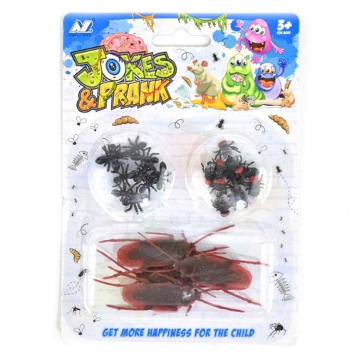 Leksaksdjur plast insekter med kackerlackor, myror och flugor.