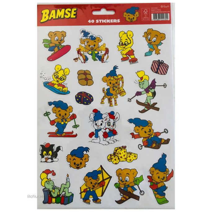 Bamse Stickers Jul Julpyssel LillaFilur.se