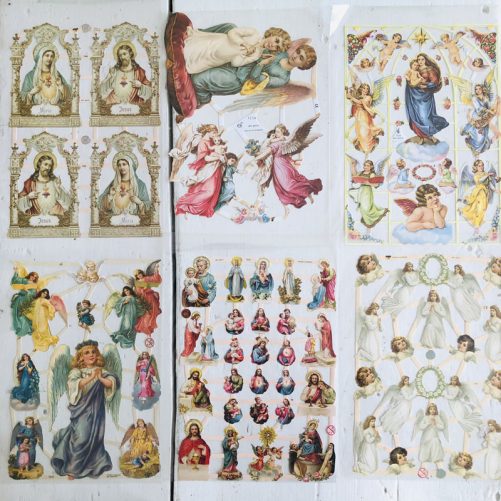 Gammeldags bokmärken med religiösa motiv av tex Jesus, Maria och änglar mm. Storpack bokmärken med 5 olika ark med bokmärken. Beställ bokmärken på LillaFilur.se