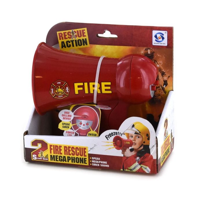 Leksak brandman megafon batteridriven. Köp utklädningskläder barn brandman på LillaFilur.se