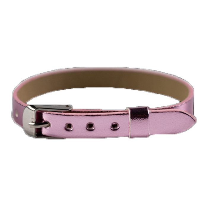 Armband barn rosa metallic passar till bokstäver för att göra namnarband.